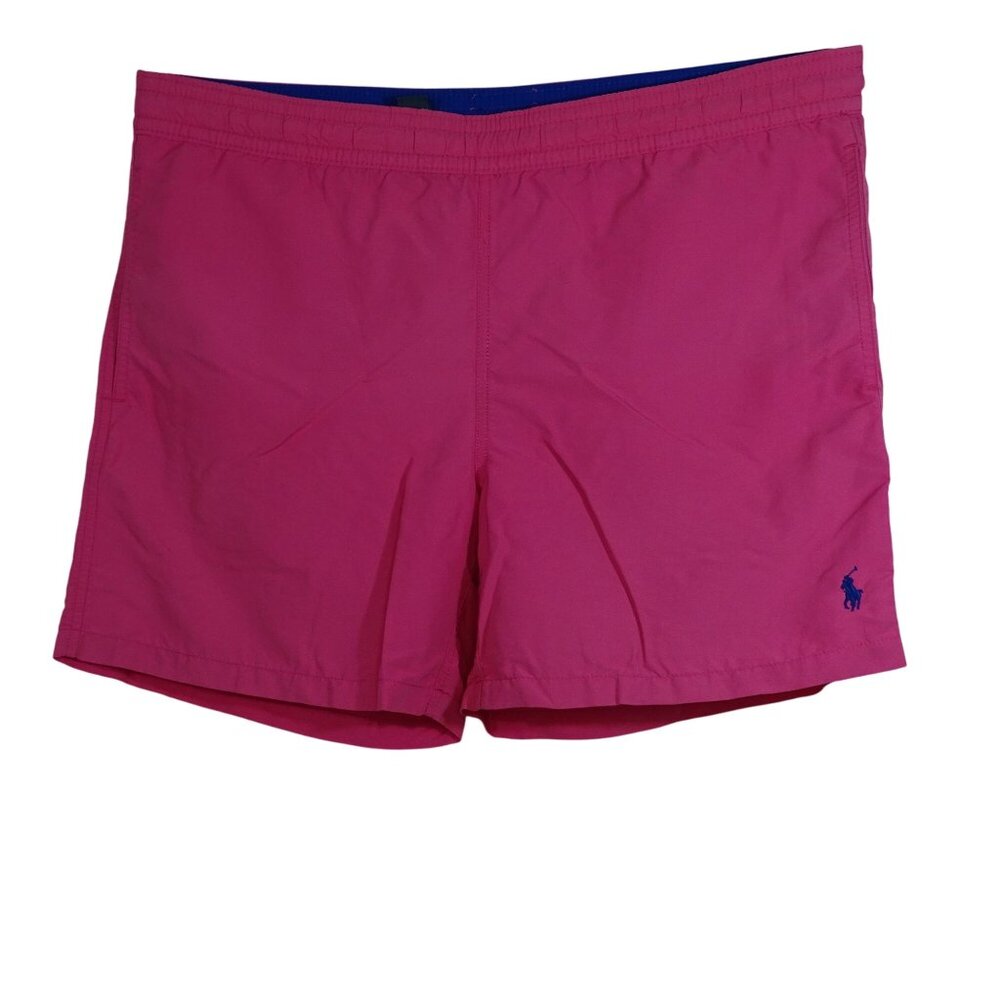 Vtg Y2K Polo Ralph Lauren Pink Swim Trunks Shorts Men Size M Mesh Lining FLAW